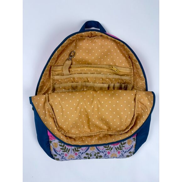 Matilda Jane Girls Backpack | Quilted Floral Print | Pink Bow | School Bag - Picture 8 of 8